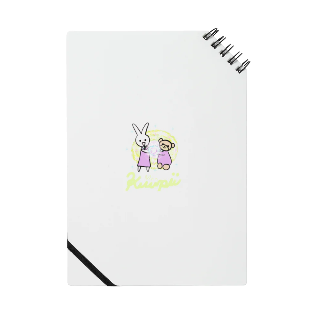 クーピーのグッズショップのおまもりクーピー（うさぎさんとくまさんの妖精） Notebook