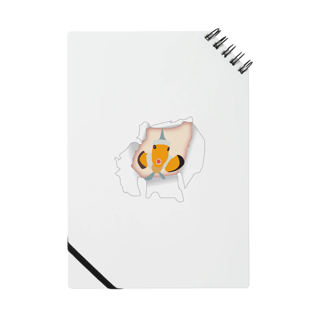 Drecome_Designの【ダミー】破れから隠隈魚(カクレクマノミ) Notebook