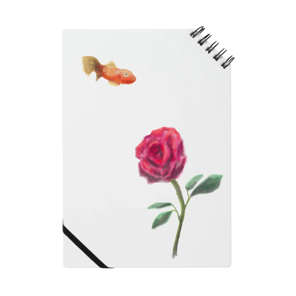 ユラレルのデジタル作品「金魚と薔薇」より ノート