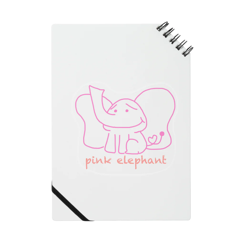 お絵描き屋さんのおみせ。のpink elephant ノート