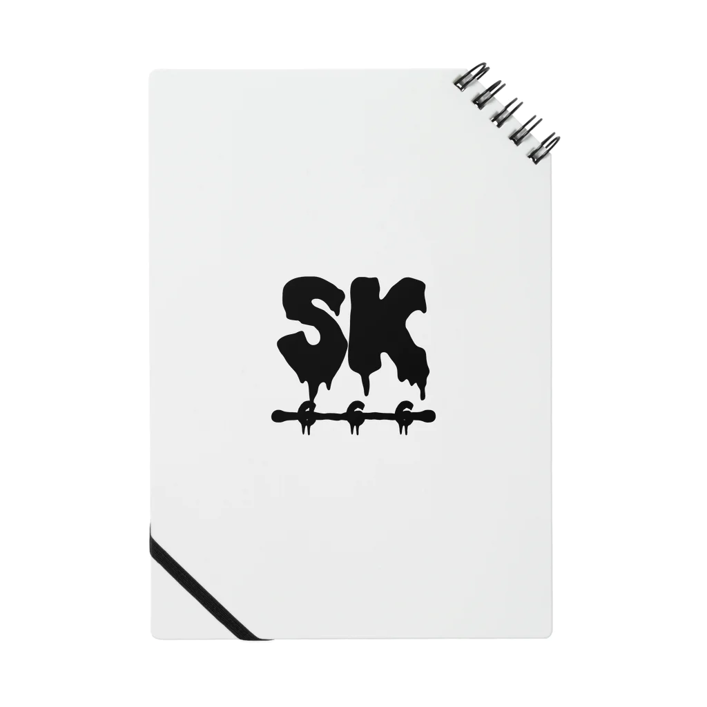 SK Strikethrough(666)のSK Strikethrough(666) Clothing - First Line White Notebook