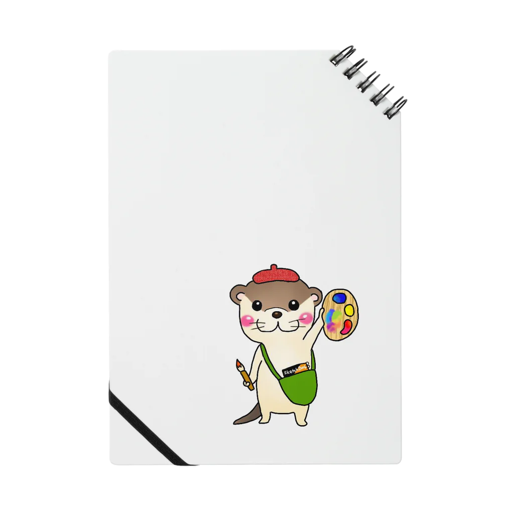 カワウソちゃんのお店の絵描きカワウソ Notebook