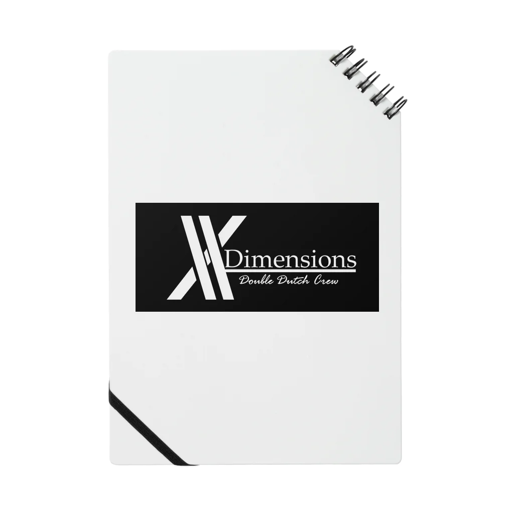 X-Dimensions team goodsのlogobar_black ノート