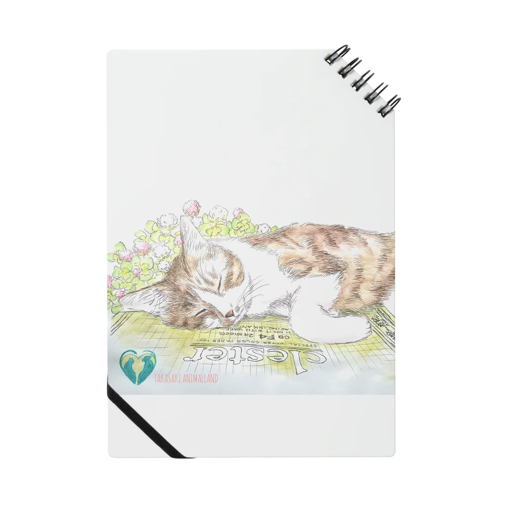 高崎アニマルランドの猫とスケッチブック ノート