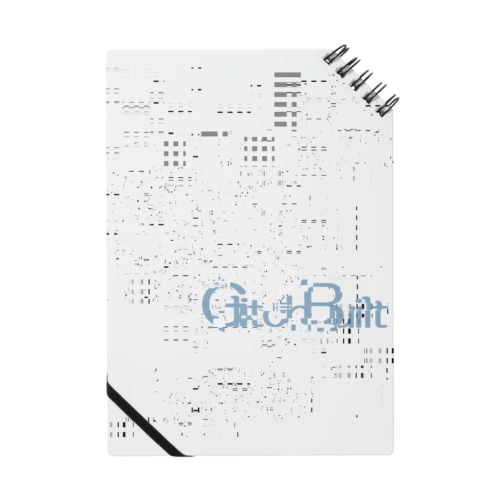 GlitchBuiltのWhite noise (GlitchBuilt Logo) Notebook