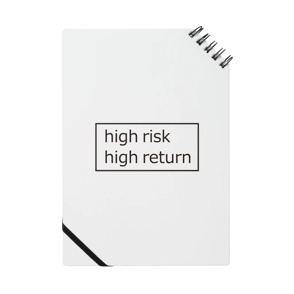 T-maniaのhigh risk high return ロゴ Notebook