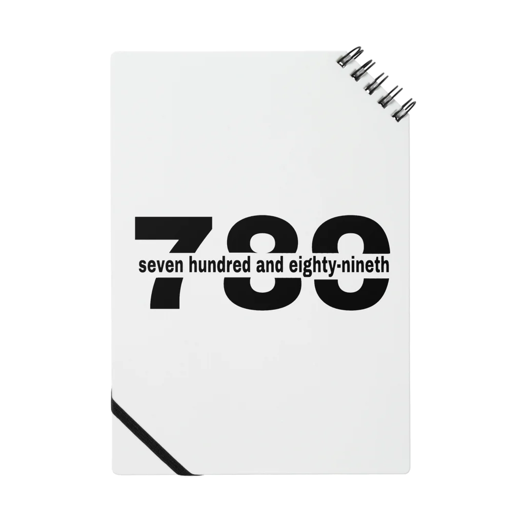 789（seven hundred and eighty-ninethのseven hundred and eighty-nineth Notebook