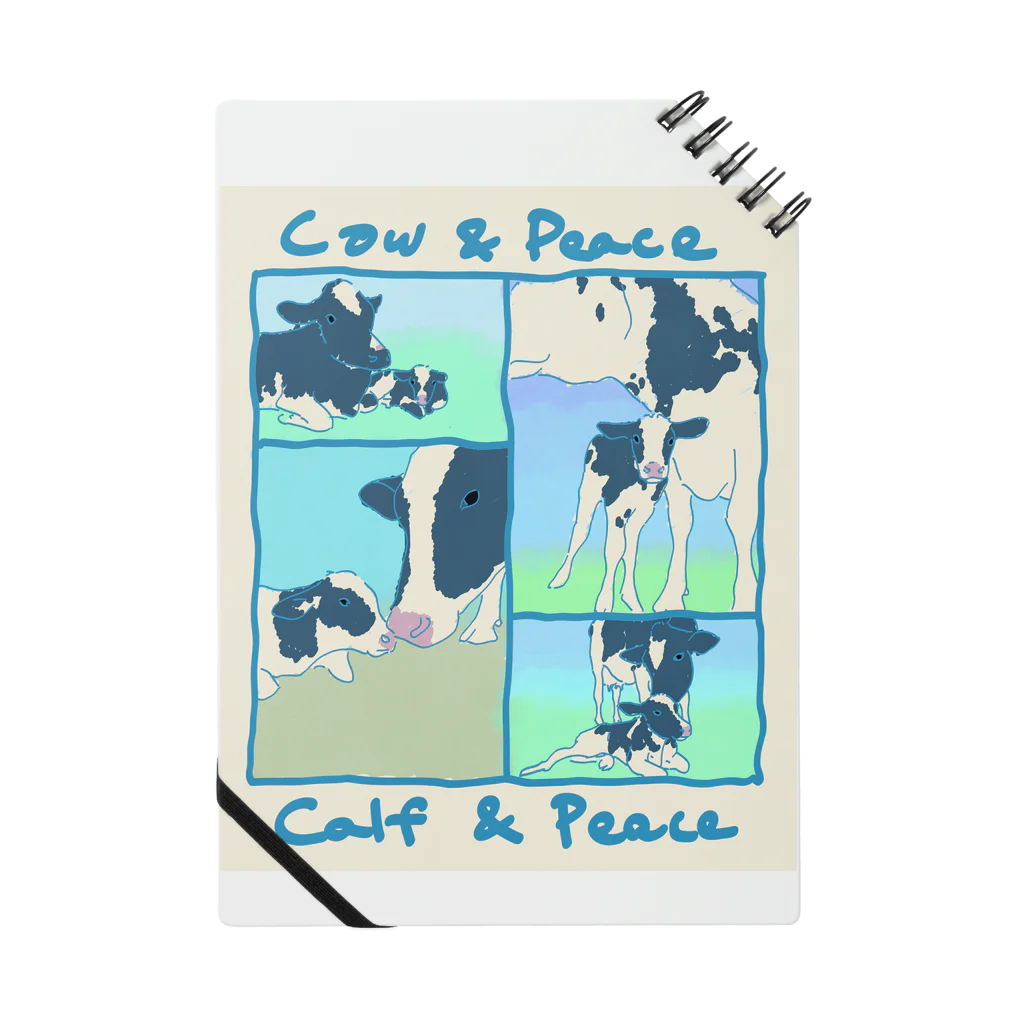 牛のTシャツ屋のCow&Peace Calf&Peace ノート