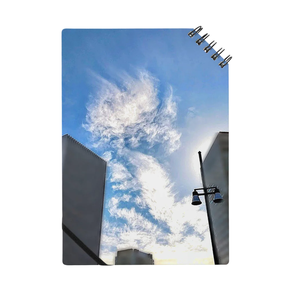 錆猫の館のビルの谷間の龍神雲 Notebook
