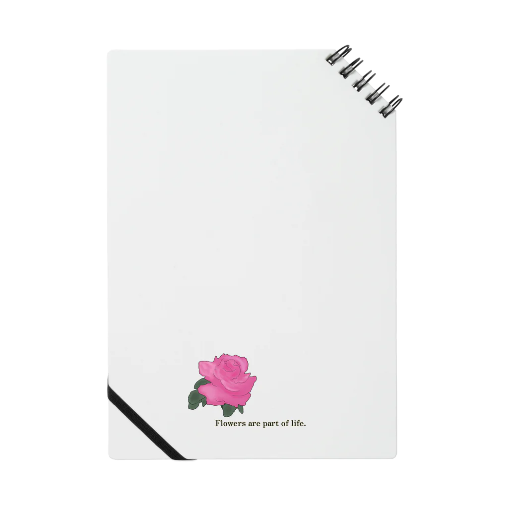 ピノ pino 피노のPink Rose Graphic Notebook