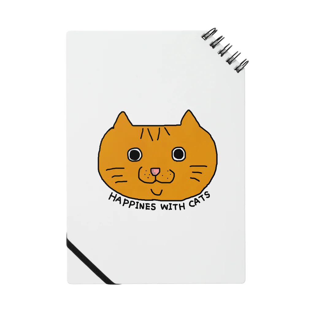 茶トラネコの茶トラ猫HAPPINES WITH CATS Notebook