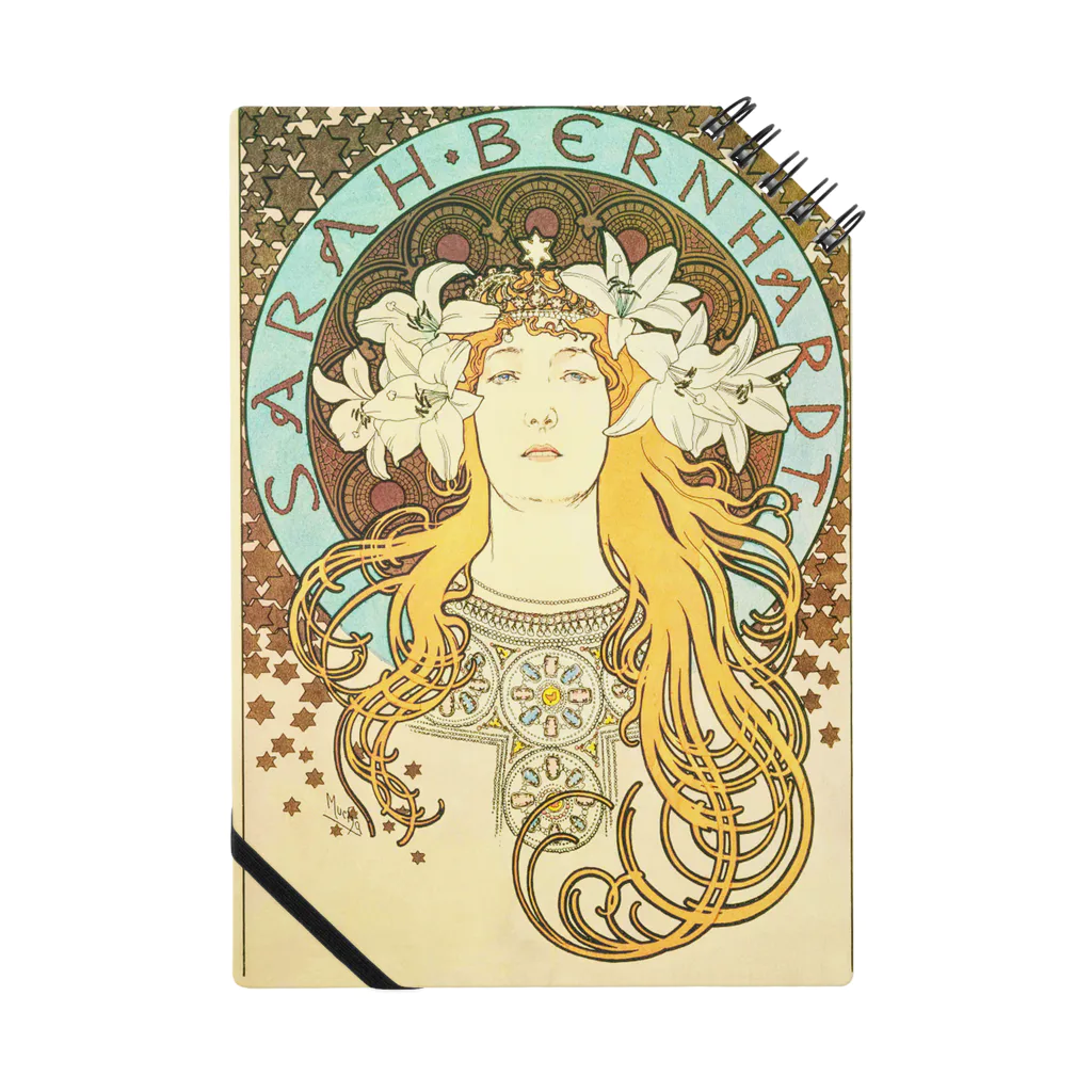 artgalleryのSarah Bernhardt as La Princesse Lointaine: poster for 'La Plume' magazine (1897) Notebook