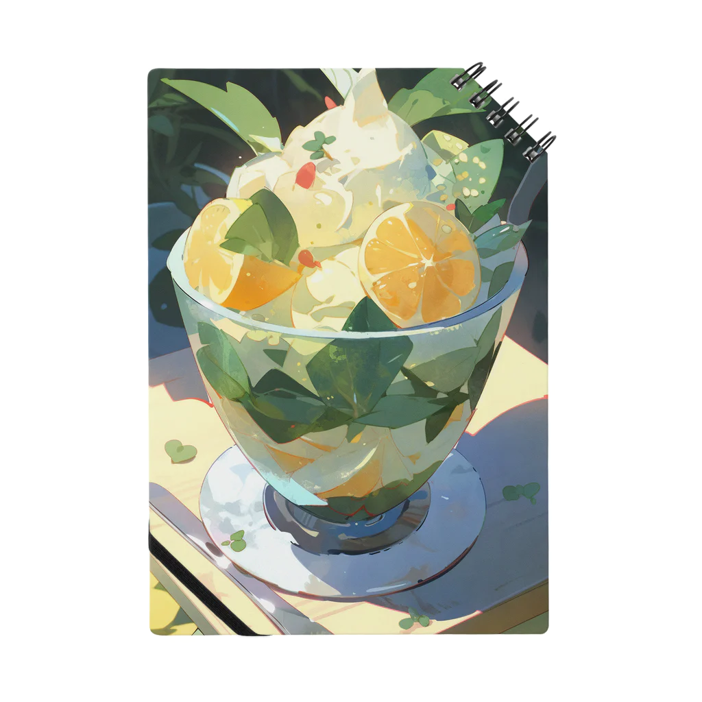 JunMoaiのBotanical Fruit Parfait 004|フルーツかき氷004 Notebook