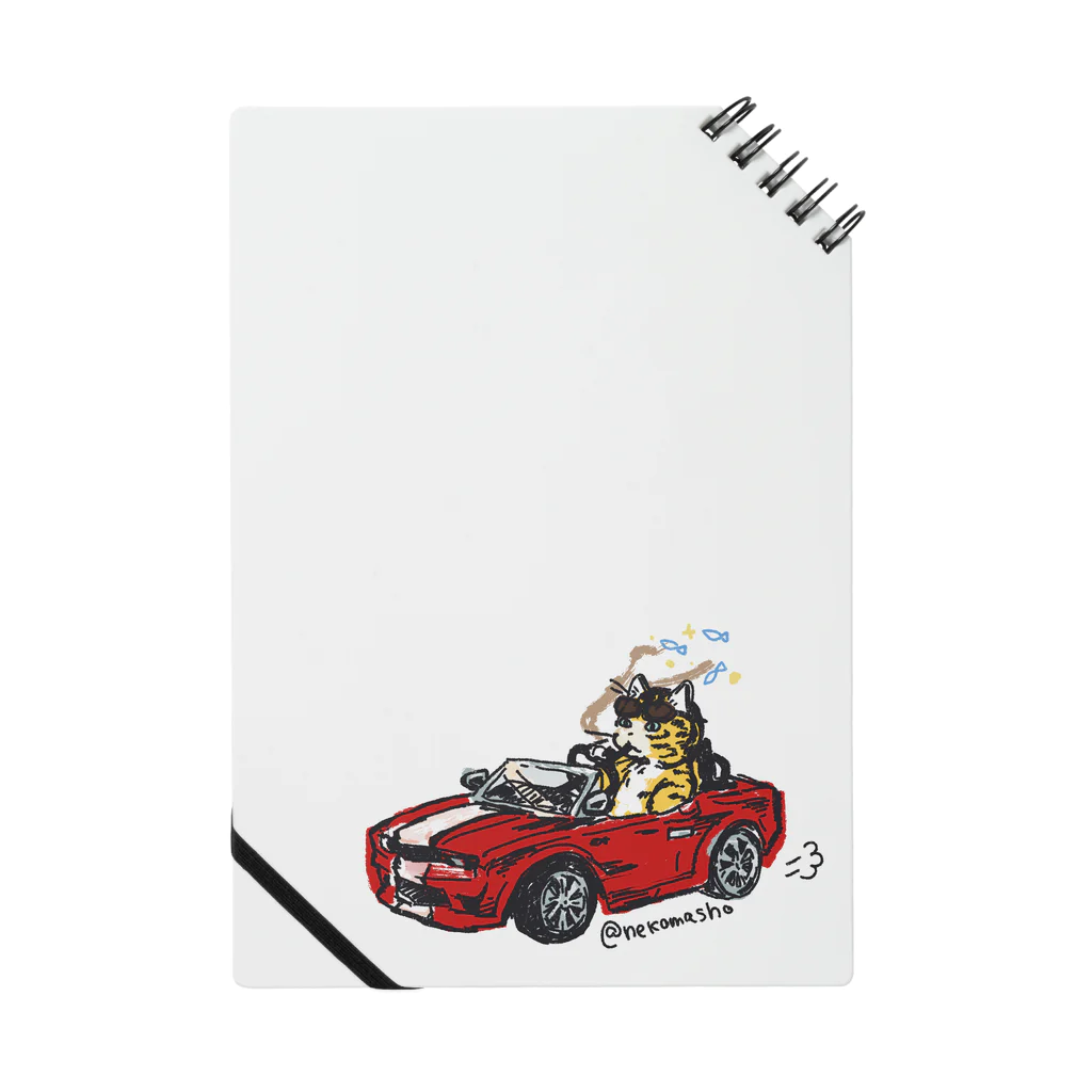 ねこましょのわるそうなネコ オープンカー Notebook