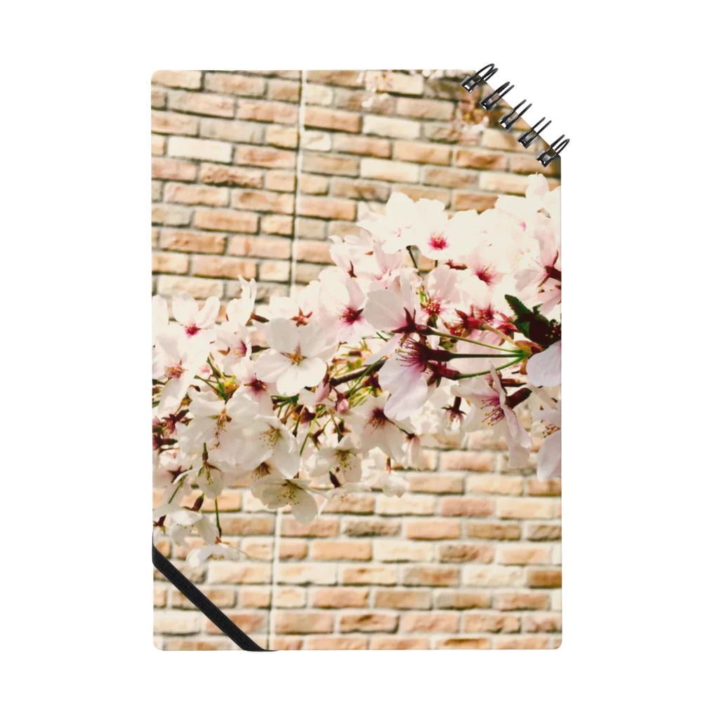 Una Villa Shopの煉瓦と桜1 Notebook