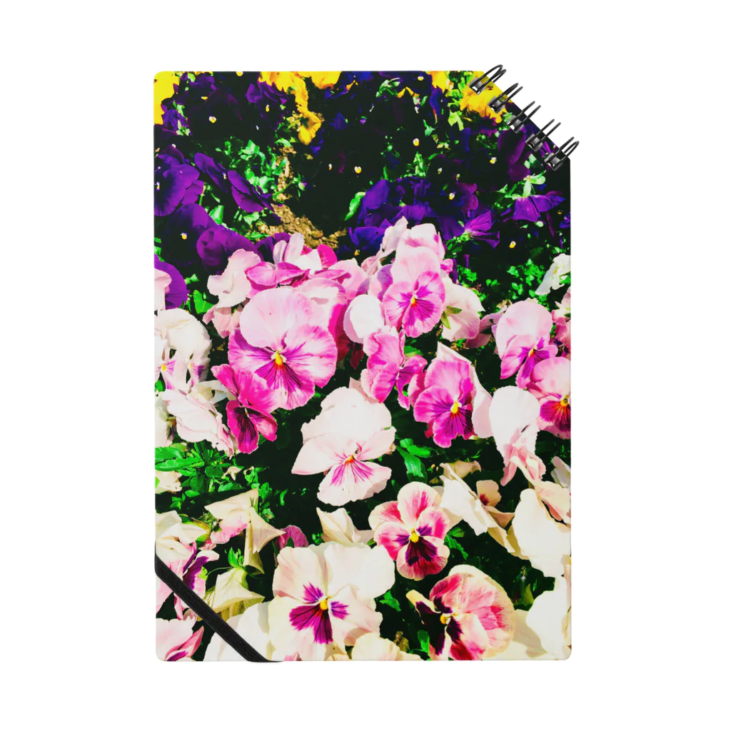 Una Villa Shopの花壇の色とりどりの花々１ ノート