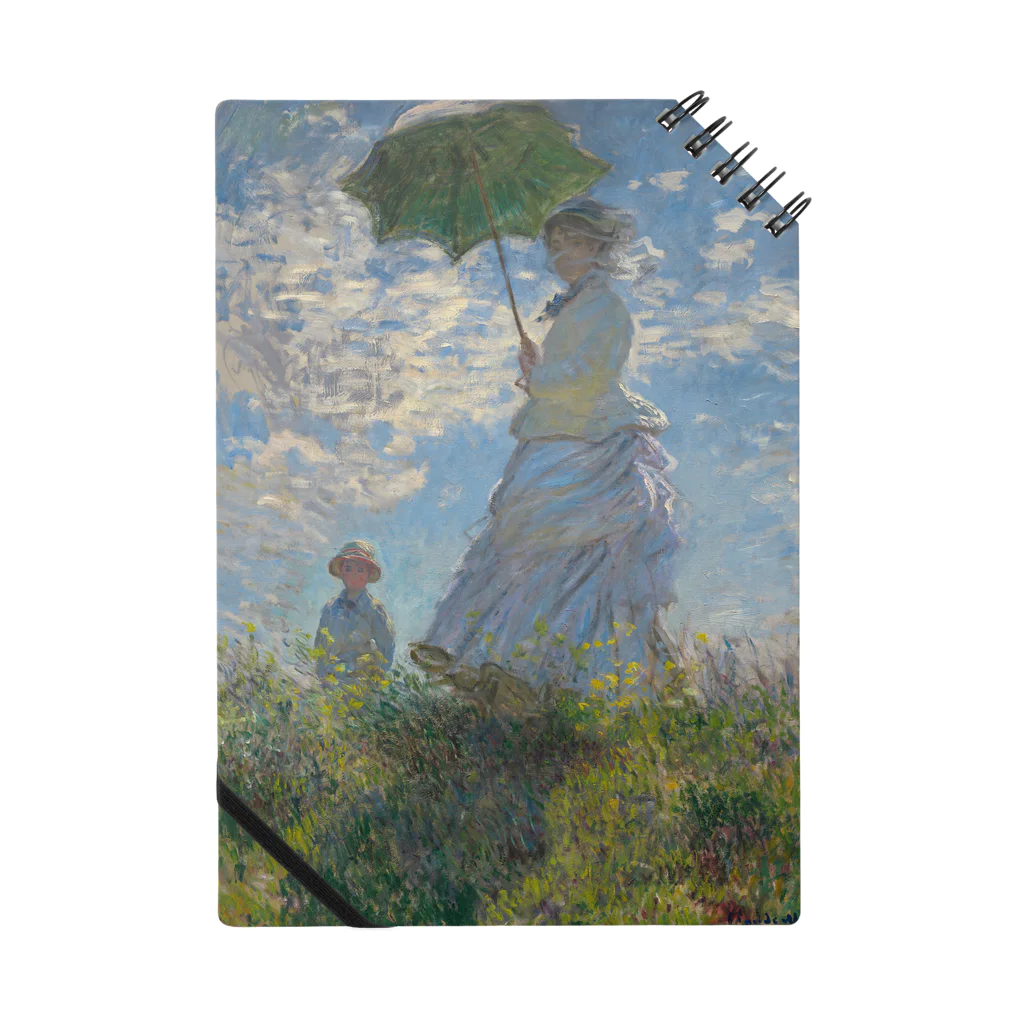 世界美術商店の散歩、日傘をさす女性 / Woman with a Parasol - Madame Monet and Her Son Notebook