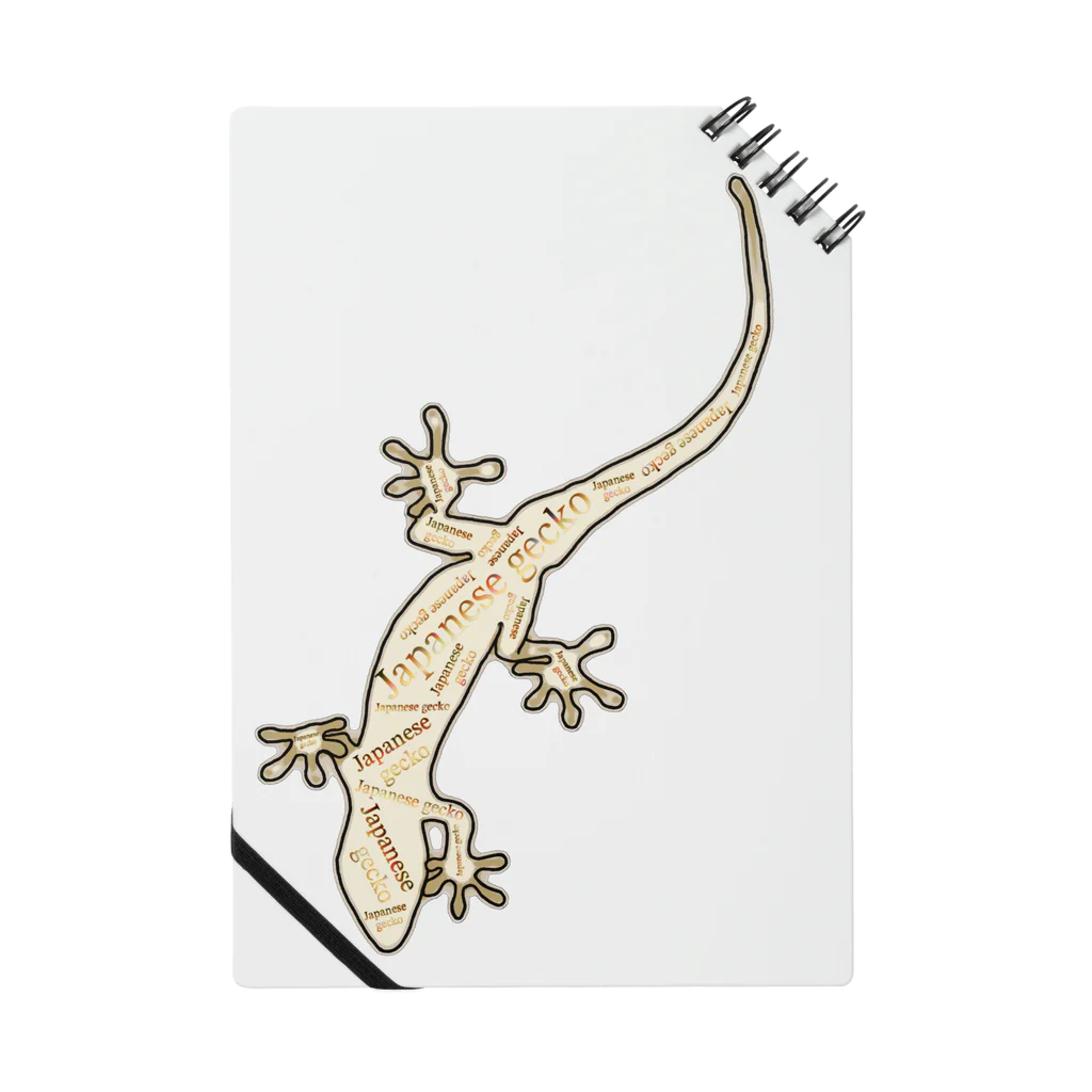 LalaHangeulのJapanese gecko(ニホンヤモリ)　英語デザイン ノート