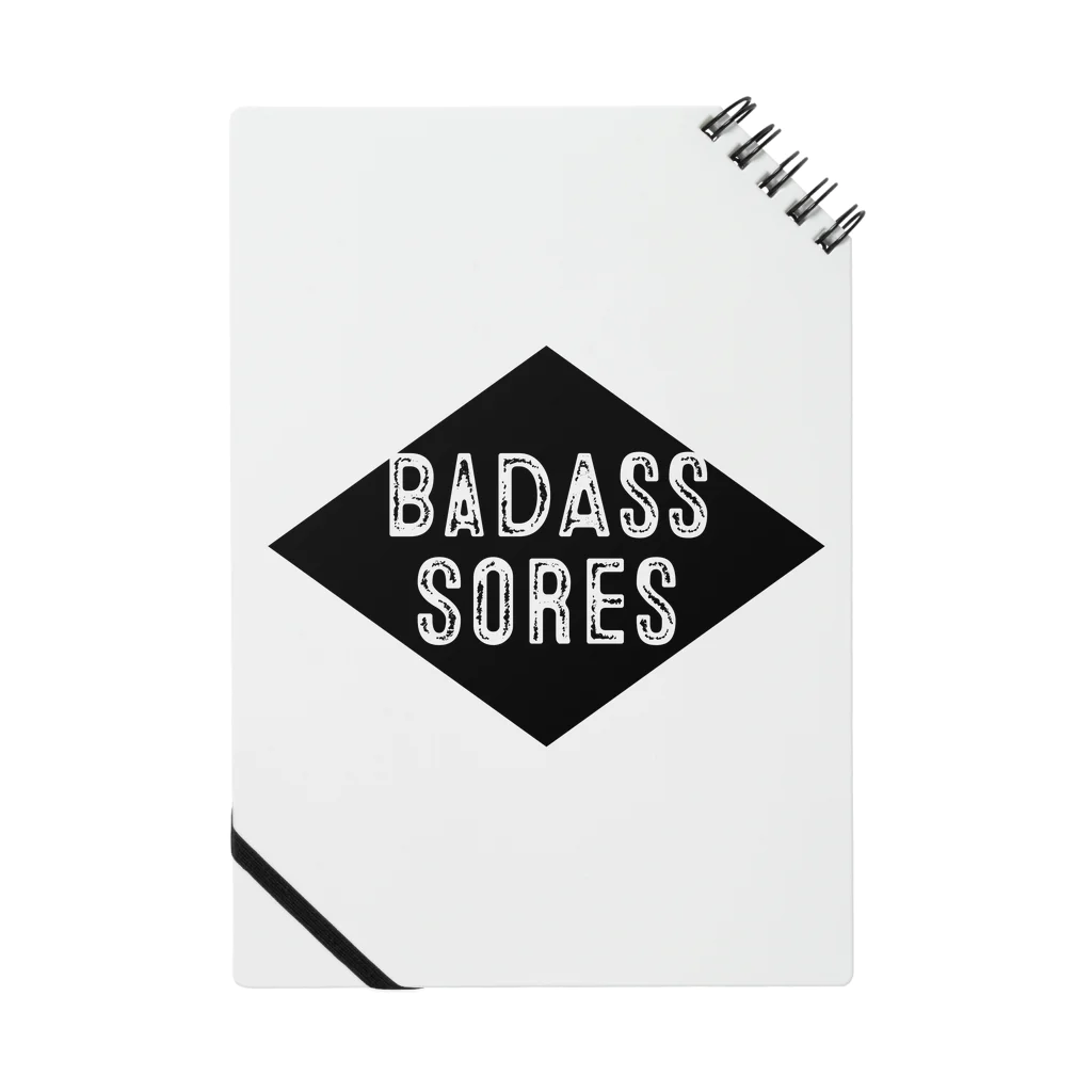 BadAss Sores公式グッズのBadAss Soresロゴアイテム ノート