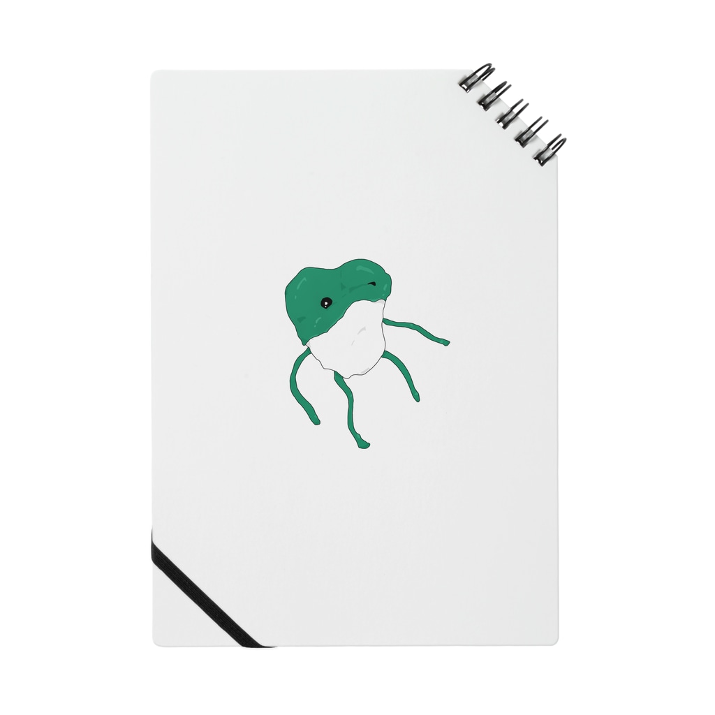 ポンポンアートの工房のPompom art 《濃緑カエル》 Notebook