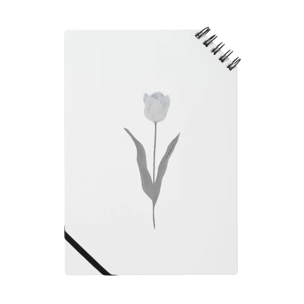 rilybiiのTulip , shabby chic gray Blue . ノート