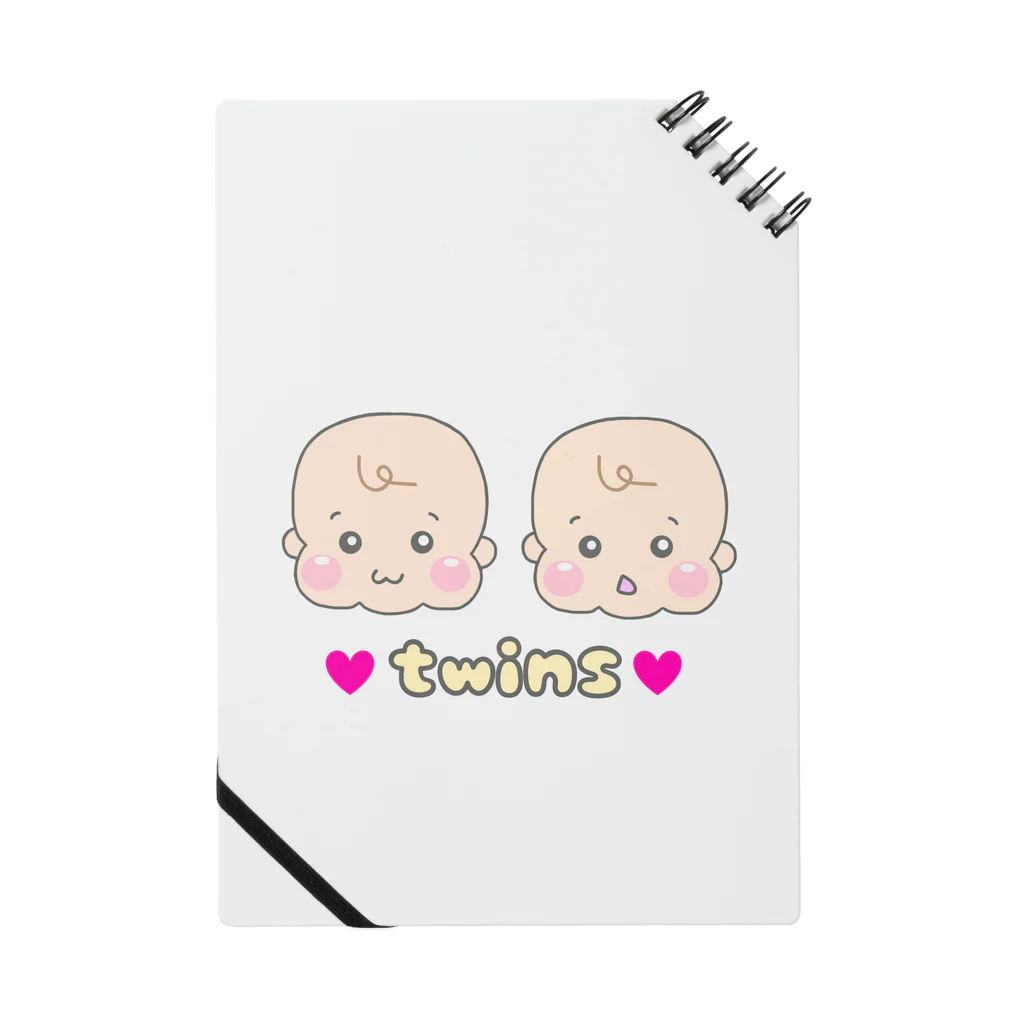 twins🤍のtwins べびー　ふたごグッズ Notebook