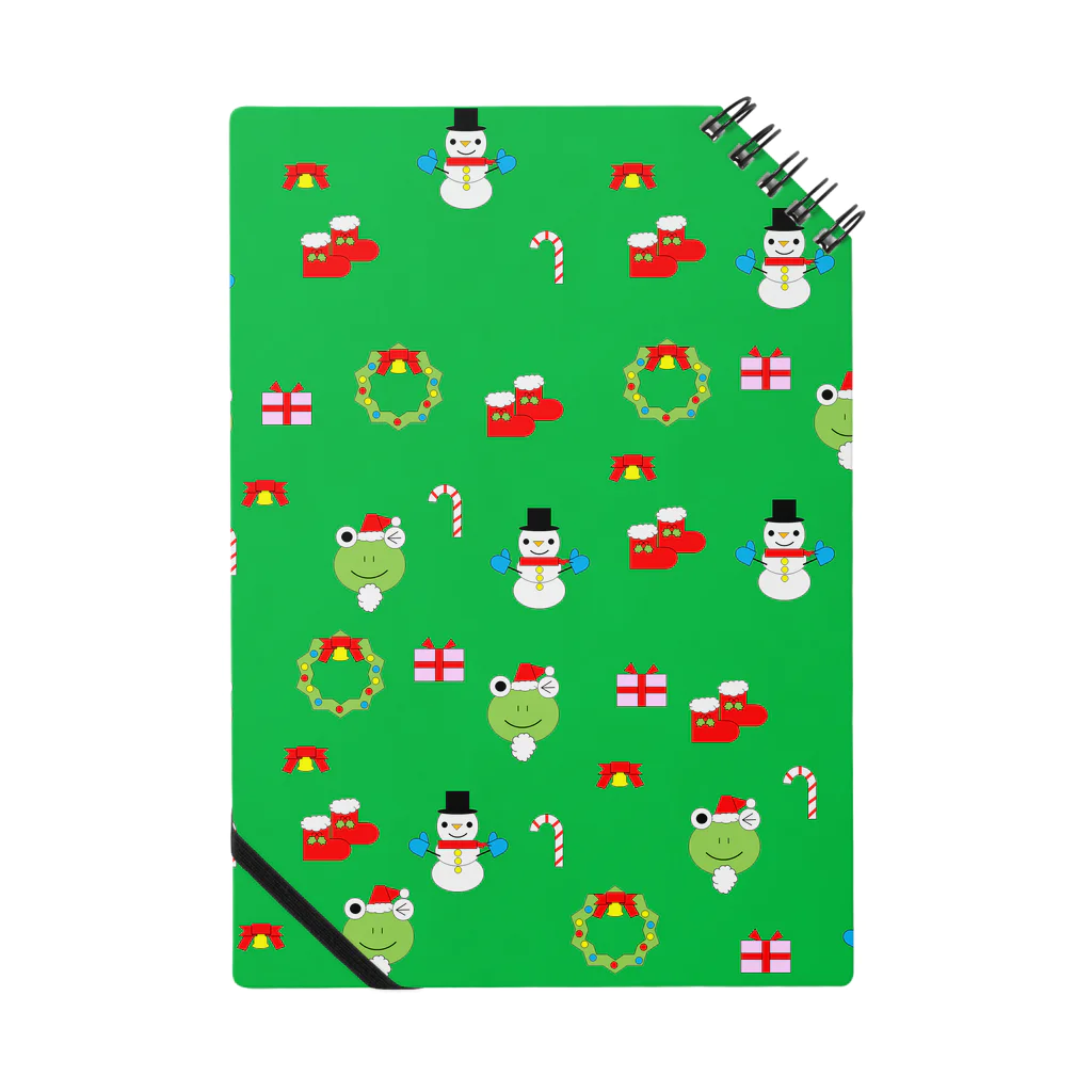 🐸かえるさんと仲間たち🐸のかえるさんのクリスマス（緑） Notebook