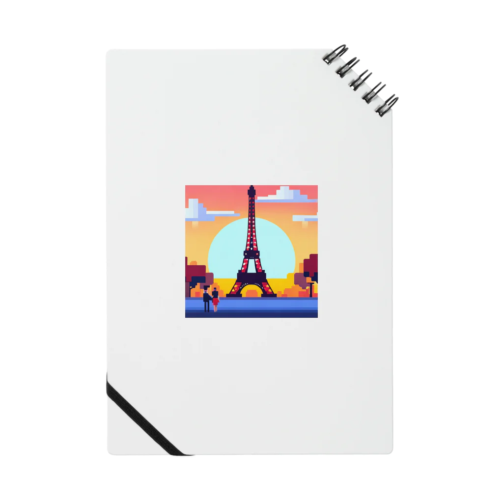shibasannのフランスの風景のピクセルアート ノート
