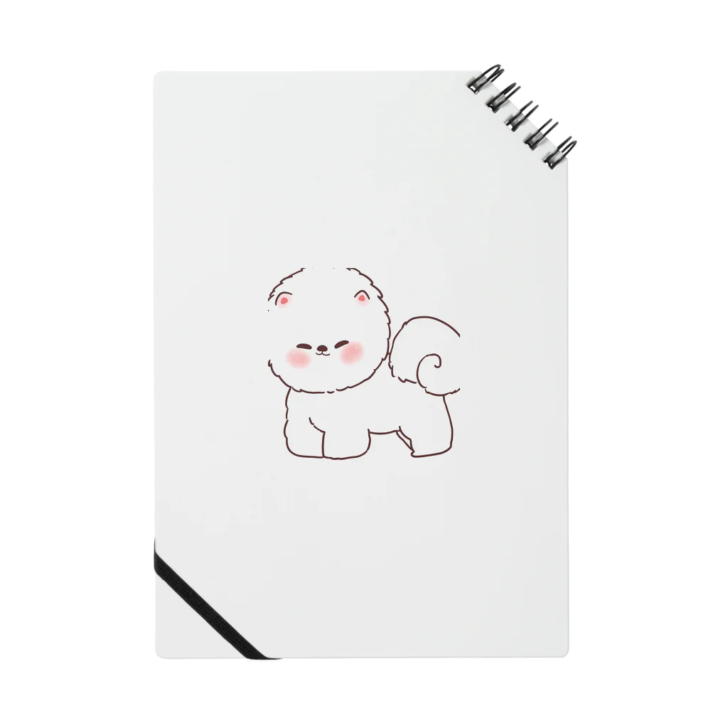キイロチャンのふわふわの白い犬 Notebook