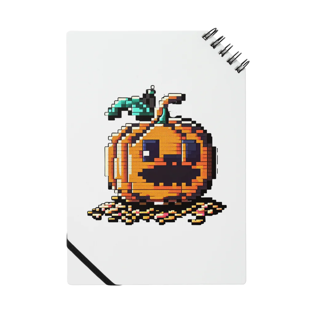 朱音琴音のドット絵のハロウィンかぼちゃのおばけ ノート