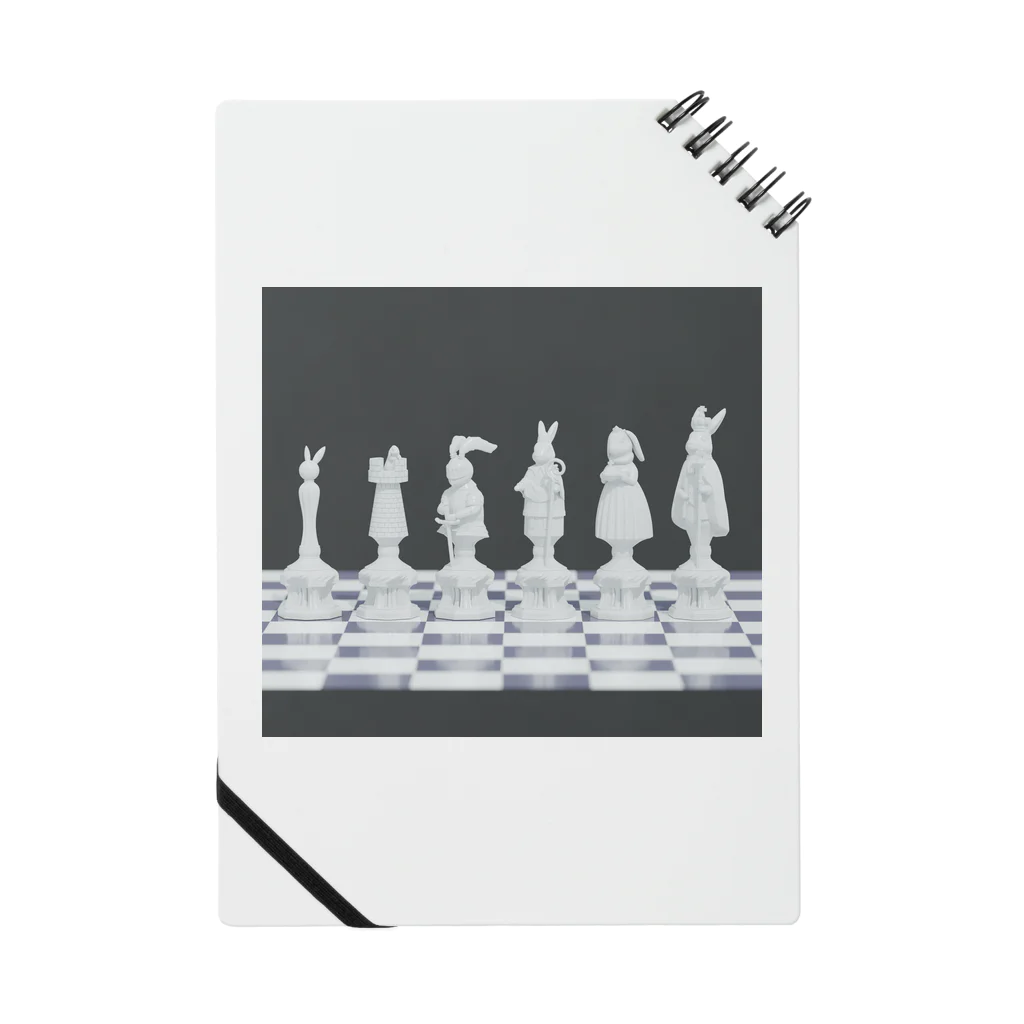 鬼鞍 ONIKURAのRabbit Chess Ⅱ white Notebook