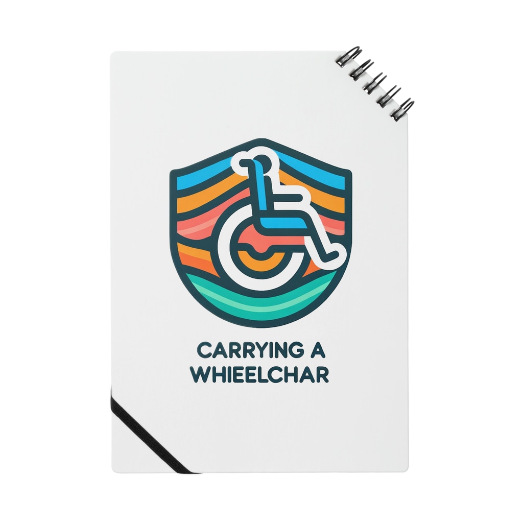 車椅子のマークのCARRYING A WHEELCHAR1 Notebook