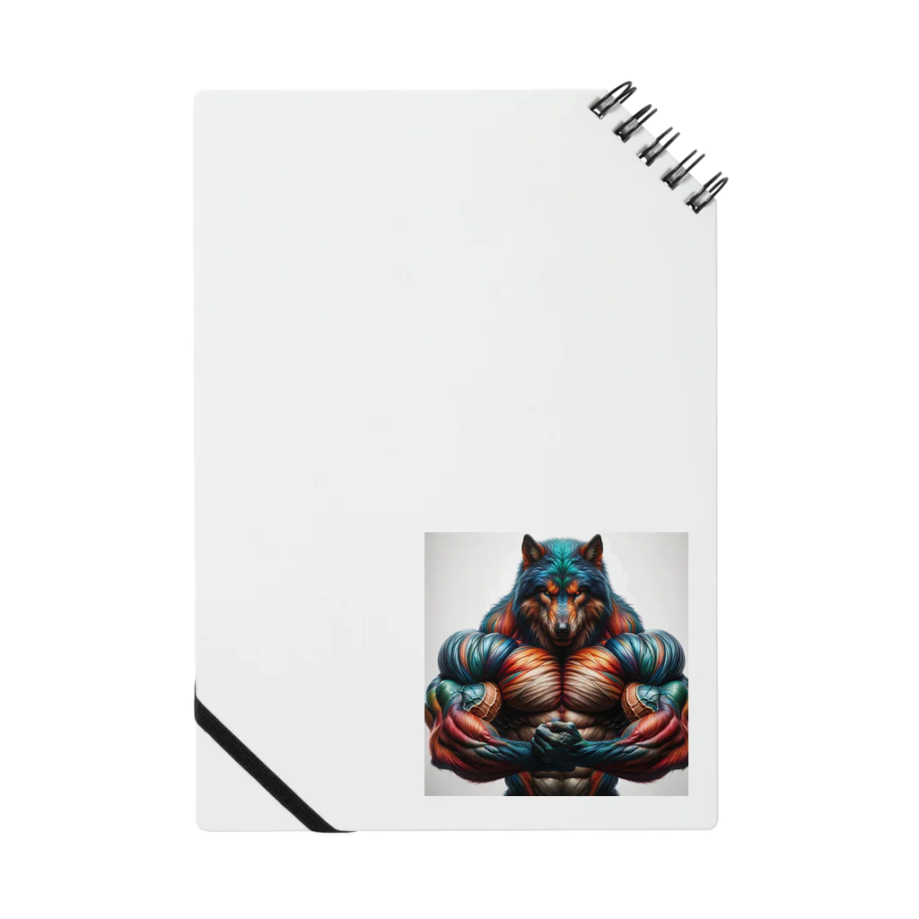 muscle_laboのrainbow wolf strong Notebook