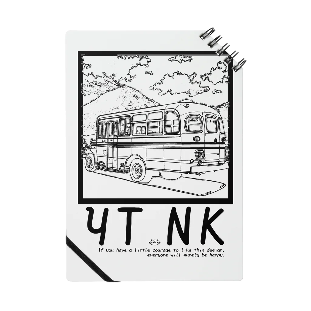 YUTANEKO公式ショップのゆたねこ　ボンネットバス Notebook