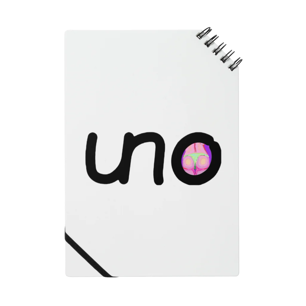 unoのUNOロゴ×ドットビキニヒップ Notebook