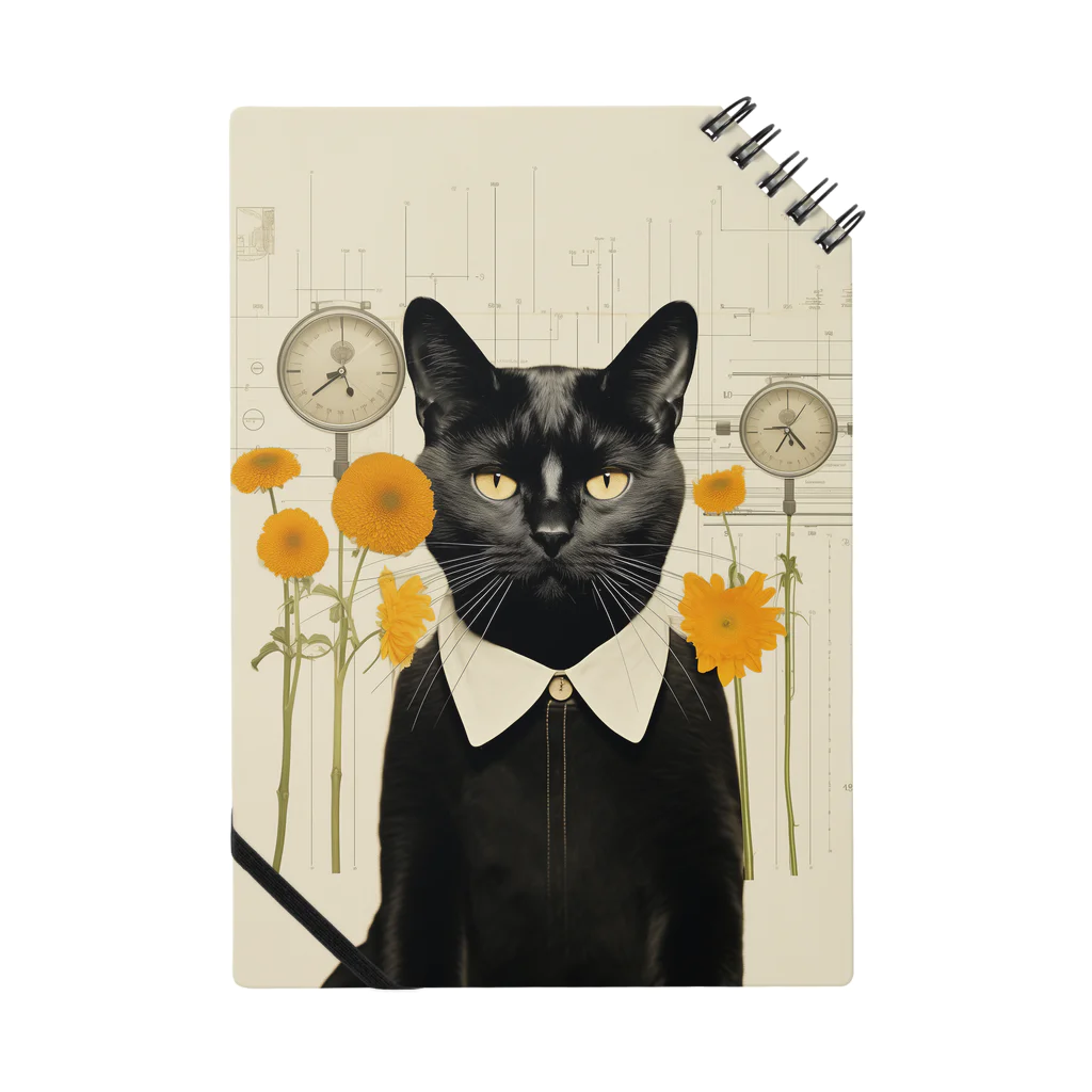 4628 - 萬屋 -の襟付き黒猫 Notebook