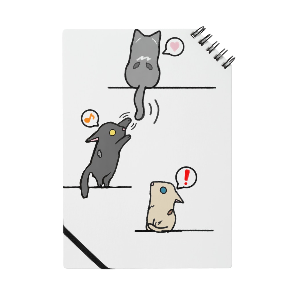 猫イラストシリーズ作品 ほっこりする3匹 Kot Kot1030 のノート通販 Suzuri スズリ