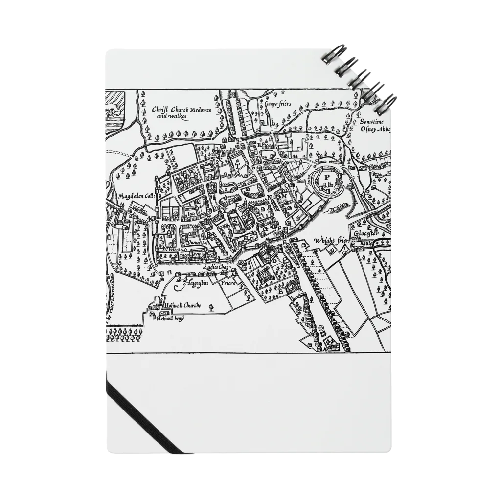 Fred HorstmanのMap of Oxford.  オックスフォード の 地図。 Notebook