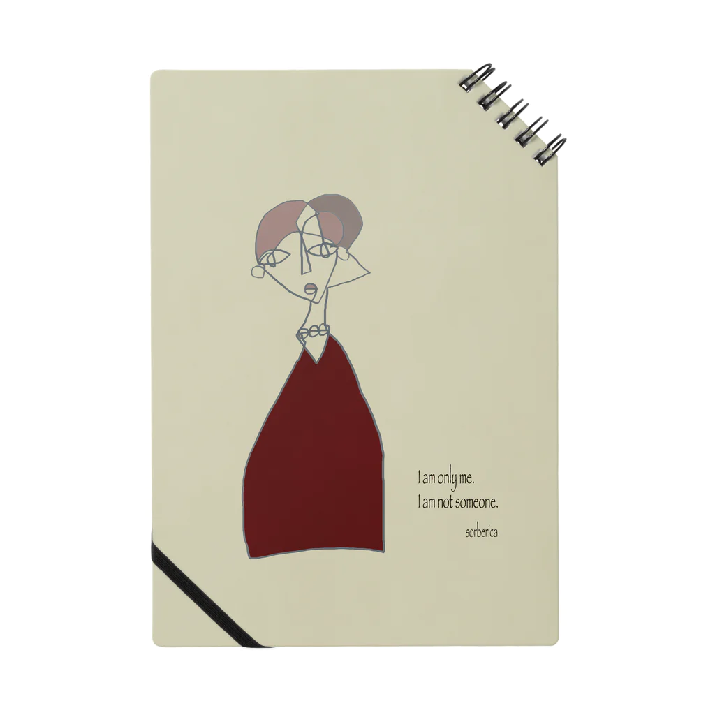 sorbericaの一筆書きドレスの女性 ノート