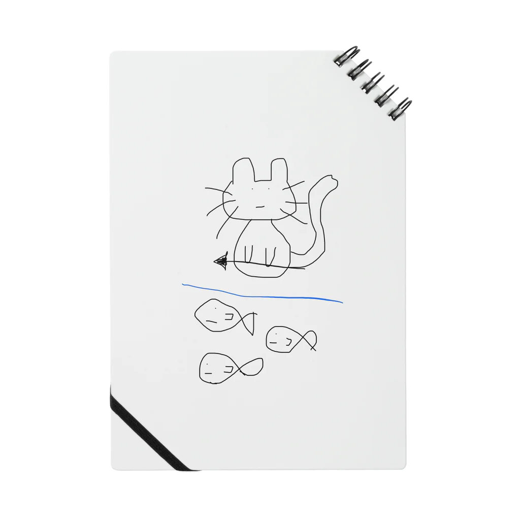 彼氏のイラストのわしの彼氏の描いた｢狩りする猫｣みてくれよ Notebook