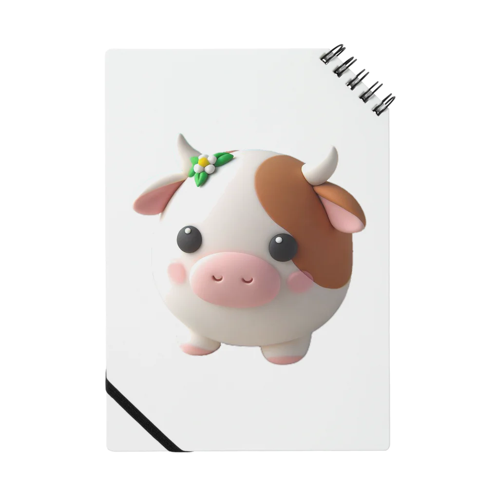 終わらない夢🌈の可愛い💕まんまる◯シリーズ✨　牛🐮 ノート