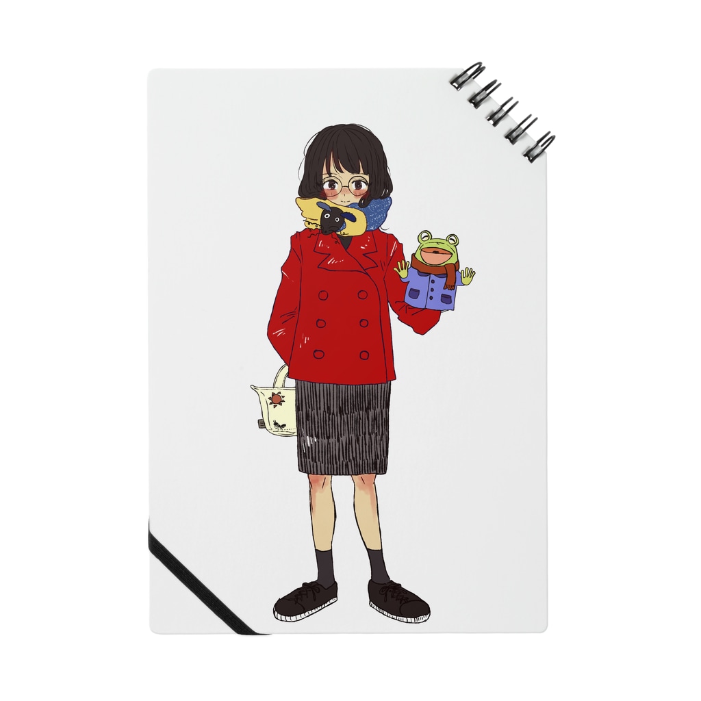 そばかす眼鏡の赤コート女の子 Urimushi 064のノート通販 Suzuri スズリ そばかす眼鏡の赤コート女の子 Urimushi 064のノート通販 Suzuri スズリ