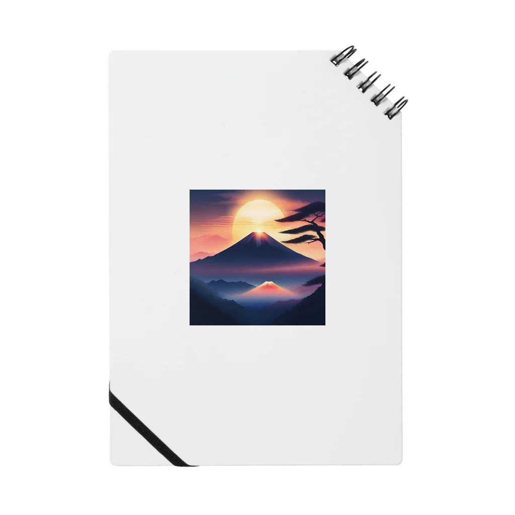 zoezoeの神秘的な富士山のイラスト ノート