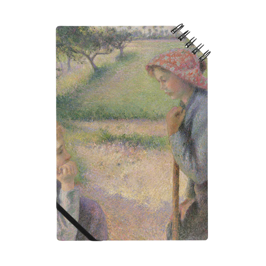 世界美術商店の2人の若い農夫 / Two Young Peasant Women Notebook