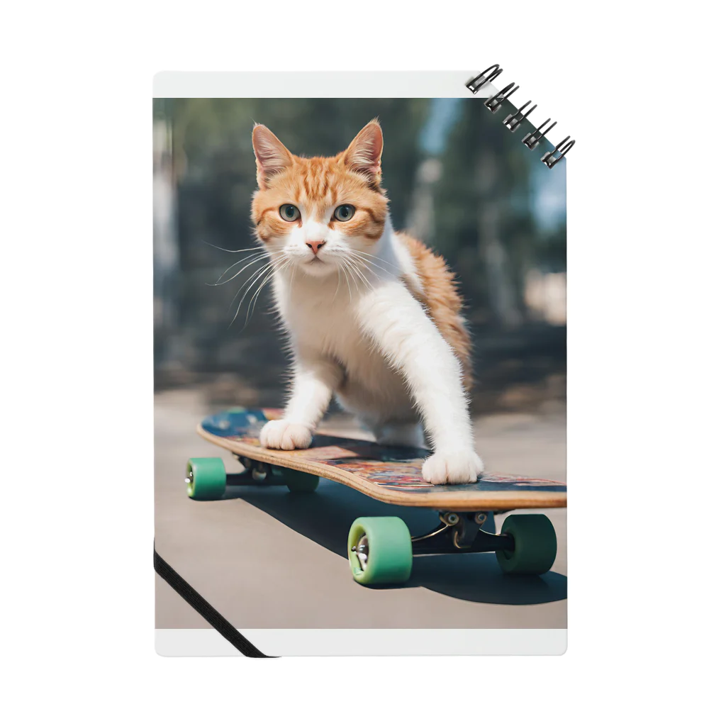 ゴーアップのa cat on the skateboard（スケボネコ） Notebook