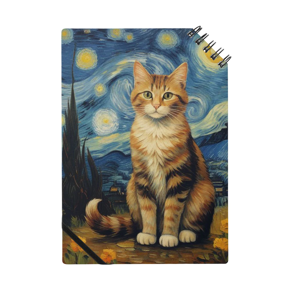 魔法雑貨店 ねこおててのねこおてて オリジナル猫(キジネコ) Notebook