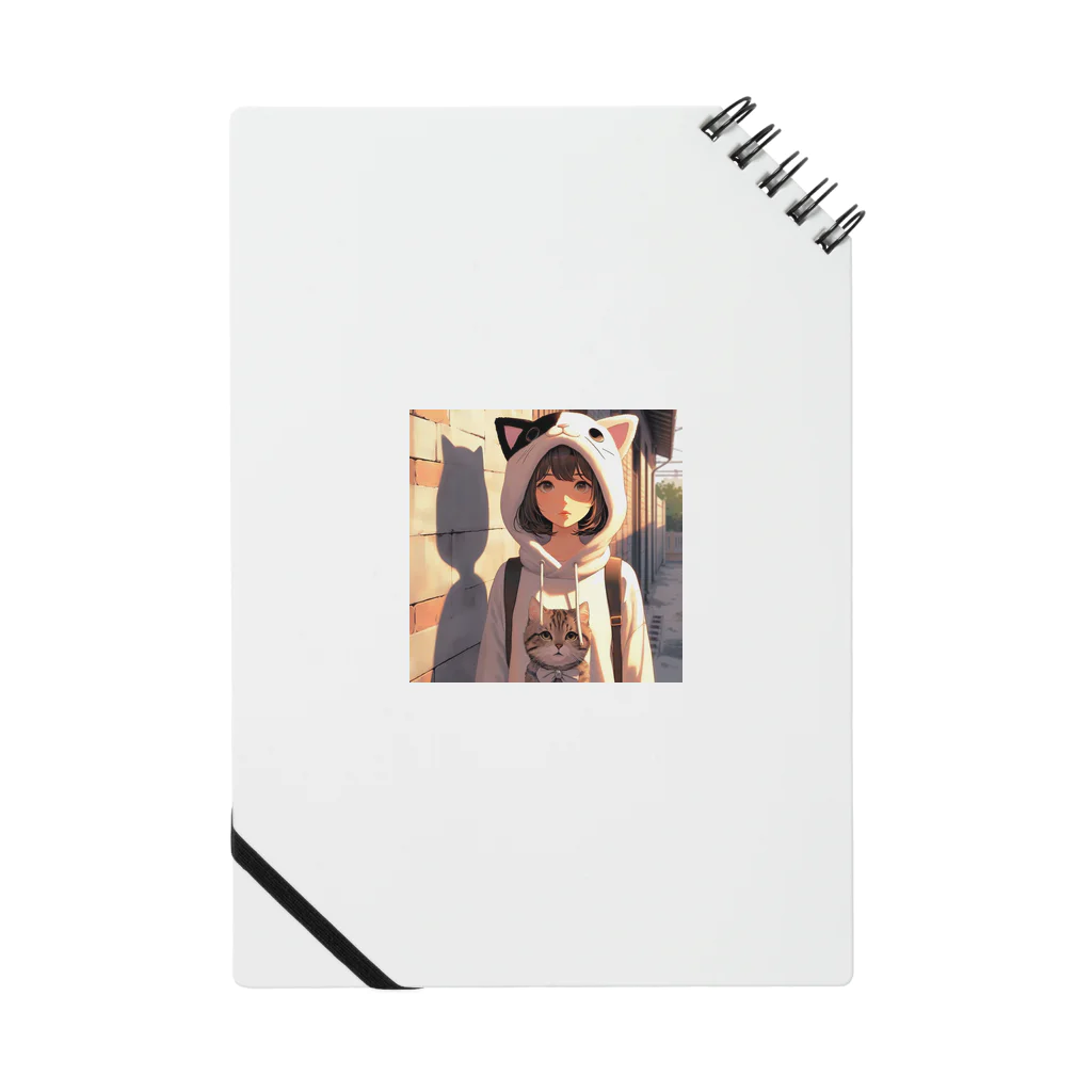 SaltyCookie Design Worksの猫パーカーの女の子(1) Notebook