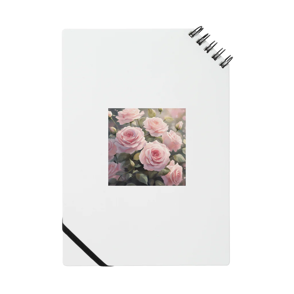 okierazaのペールピンクのバラの花束 ノート