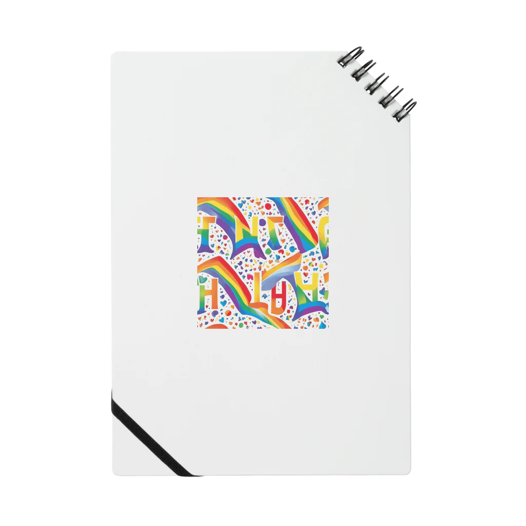 Happy　Rainbow　Flagのレインボーフラッグ Notebook