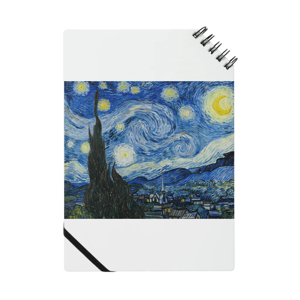 夢見る西洋絵画のフィンセント・ファン・ゴッホ 「星月夜」  Notebook